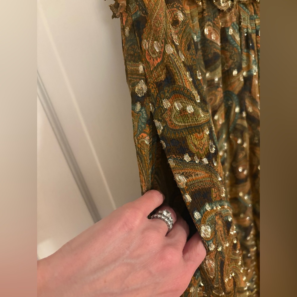 Ulla Johnson Kasia Paisley Silk-Blend Midi-Dress - Picture 10 of 12